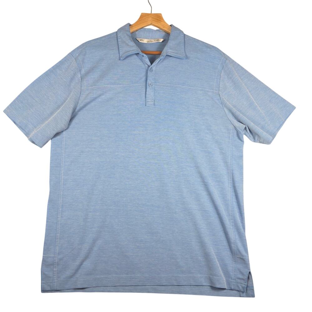 Travis Mathews Blue Short Sleeve Polo Shirt